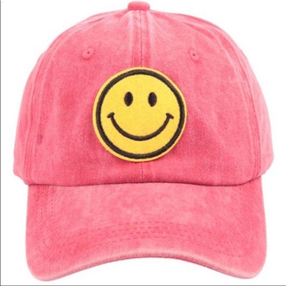 Accessories - Red Smiley Face Hat